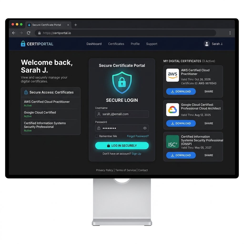 Secure Certificate Portal UI